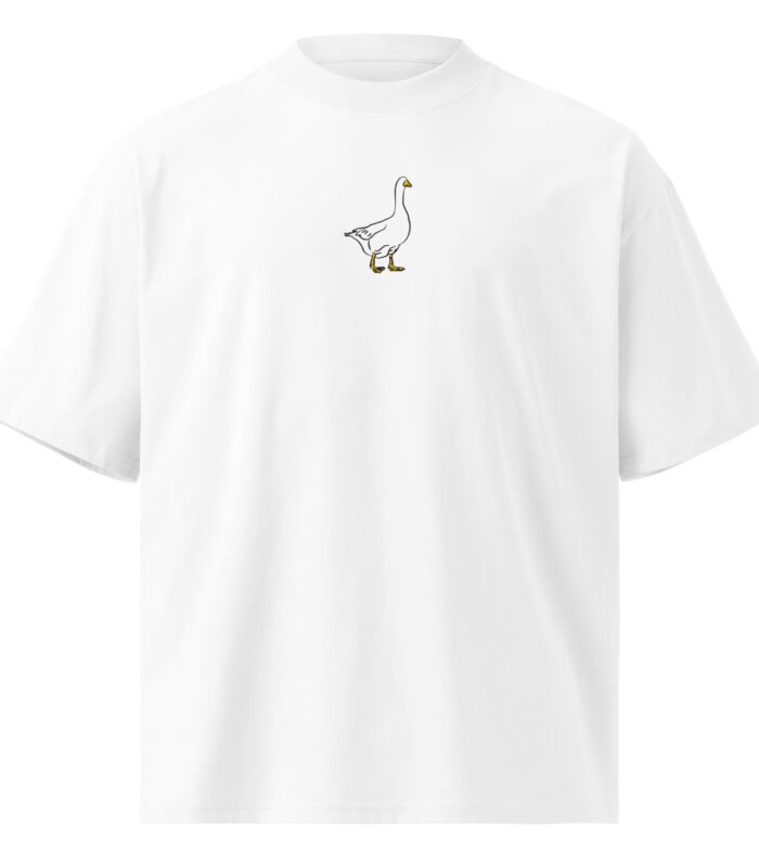 Unisex organic oversized high neck t-shirt